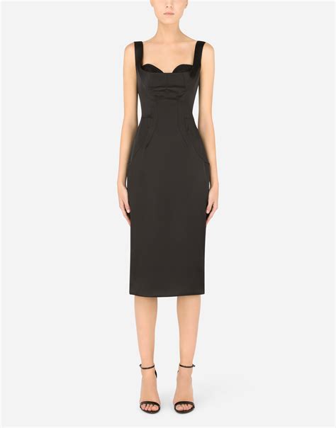 dolce gabbana nylon silk black dress